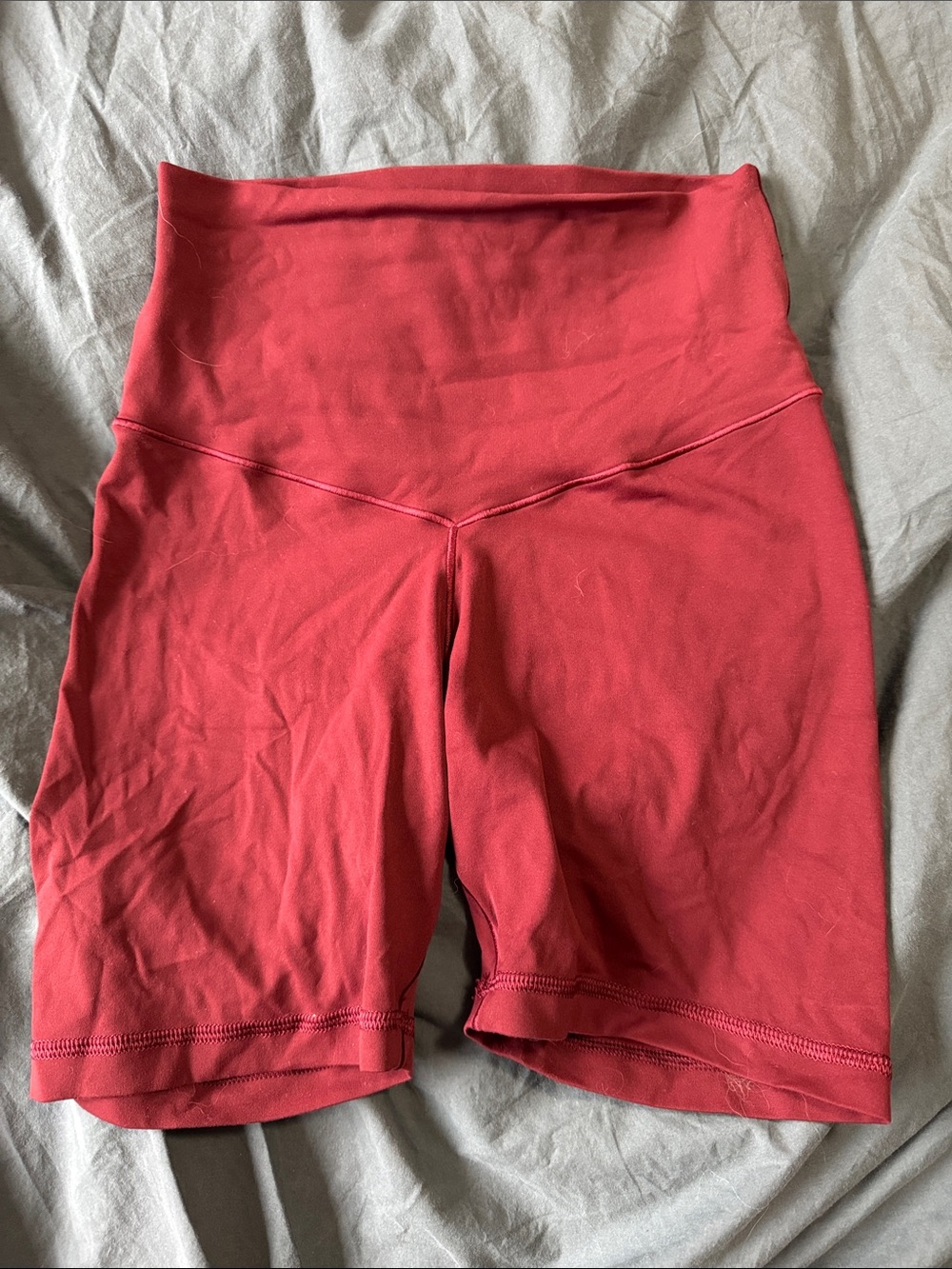 aerie High-Rise Bike Shorts in Coral